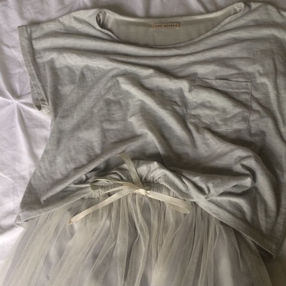 Tulle and cotton dress